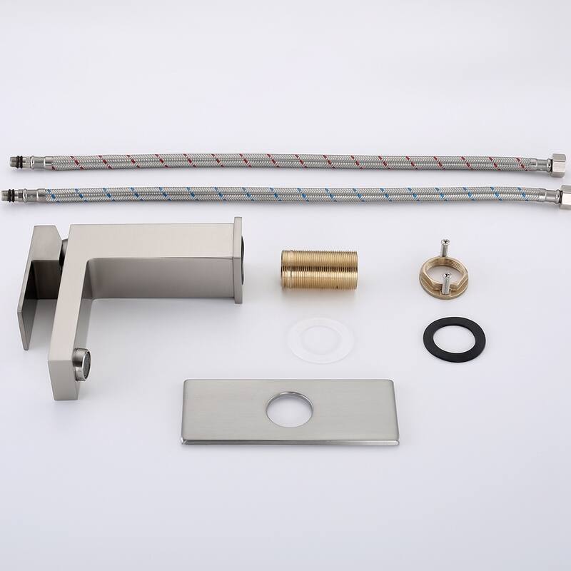 Singles Hole 1 Handle Basin Taps Brushed Nickel Bathroom Brass Faucet