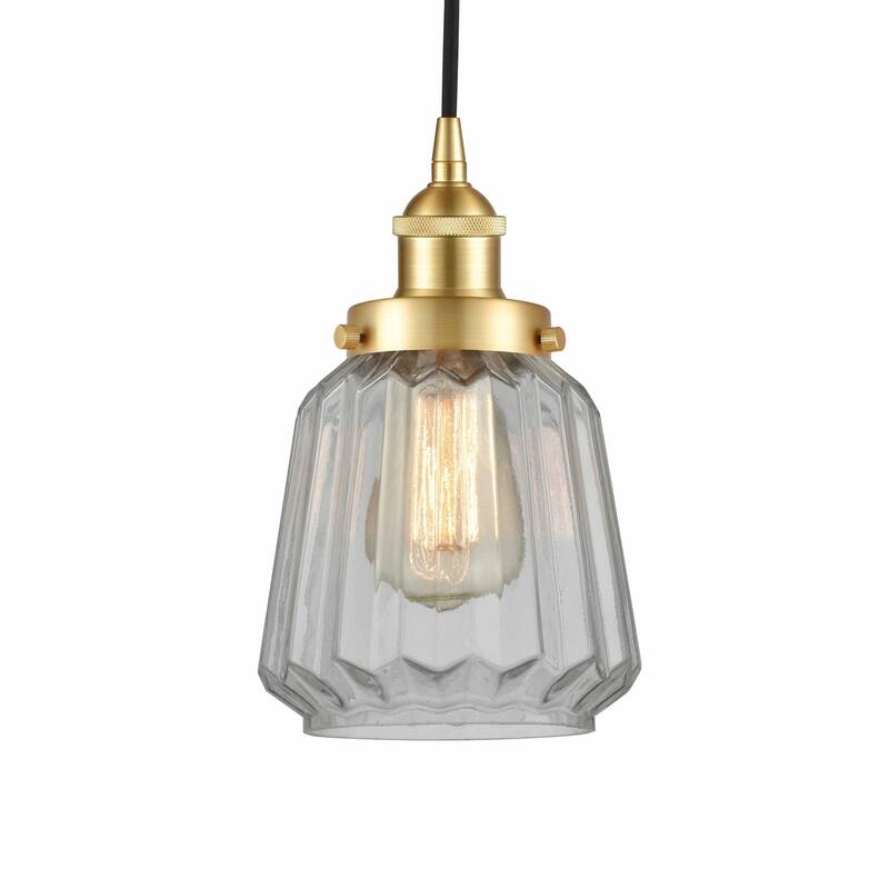 Innovations Lighting 616-1PH-12-7 Chatham Pendant Chatham 7" Wide Mini - Satin Gold / Clear