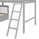 preview thumbnail 41 of 44, Twin over Full L-Shaped Bunk Bed with Ladder, Staircase, and 3 Drawers