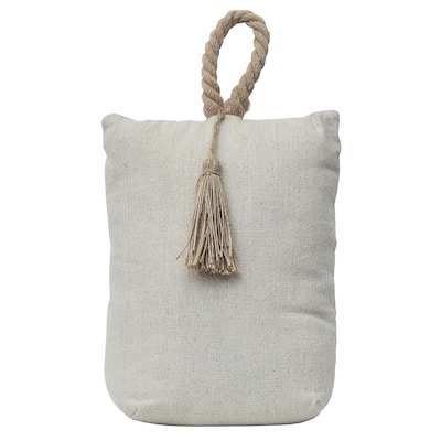 Nature Cotton Bag Door Stop Weighted Floor 2.2 lbs - 6"L x 4.6"W x 8"H
