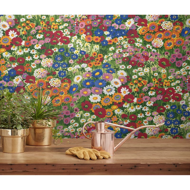 NextWall Floral Meadow Peel and Stick Wallpaper