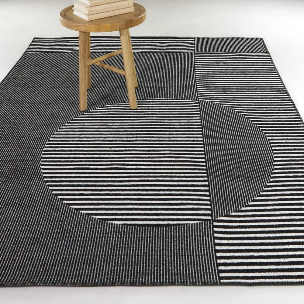 Webb Geometric Striped Indoor/Outdoor Area Rug