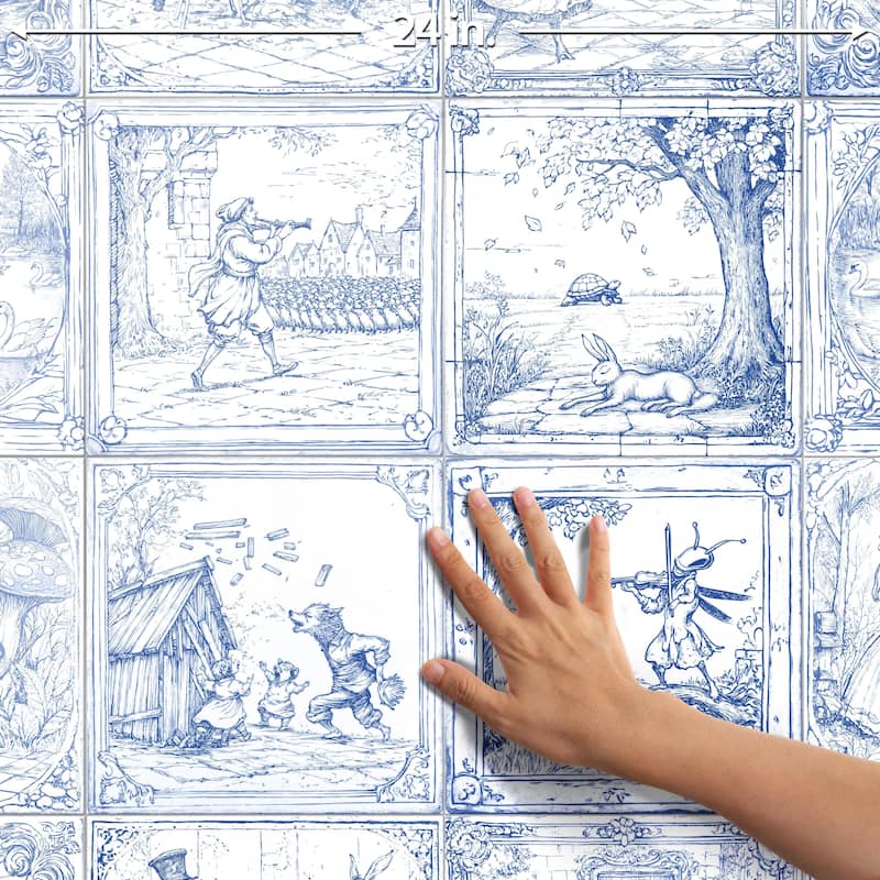Merola Tile Once Upon A Tile 9-3/4" x 9-3/4" Porcelain Floor and Wall Tile