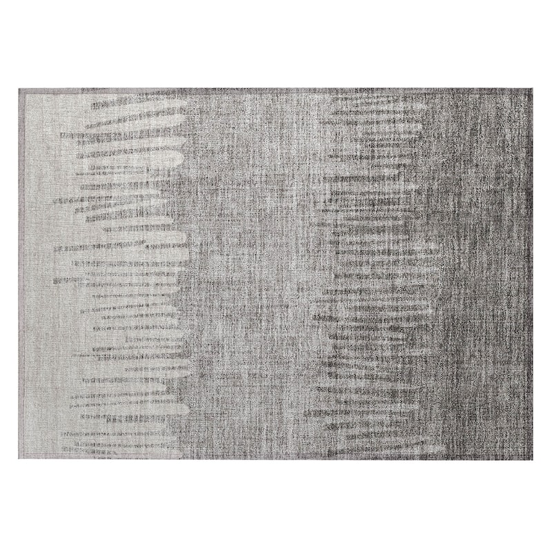 Machine Washable Indoor/Outdoor Modern Ombre Chantille Rug