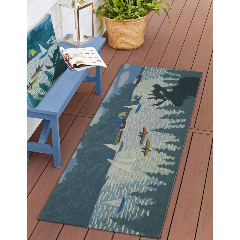 Liora Manne Marina Lake Life Indoor/Outdoor Pillow