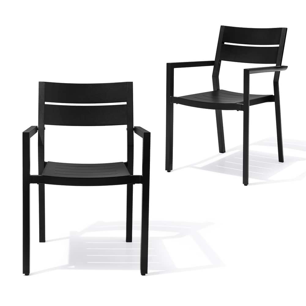 Outdoor Indoor Modern Aluminum Dining Chairs Stackable - See Picture
