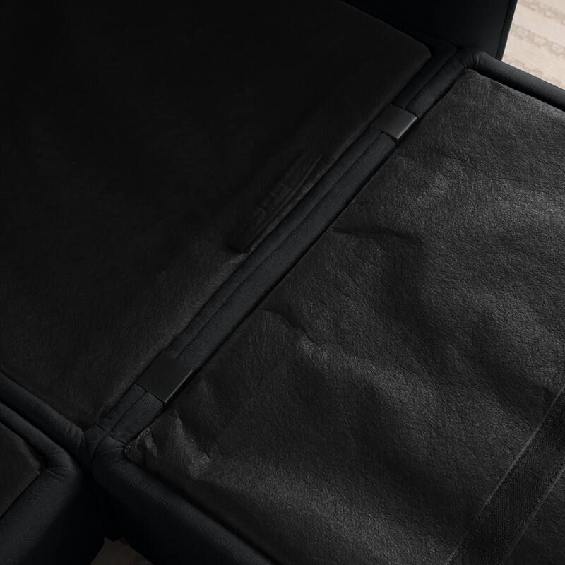 109.4" Chenille Sectional Sofa with Two Ottomans