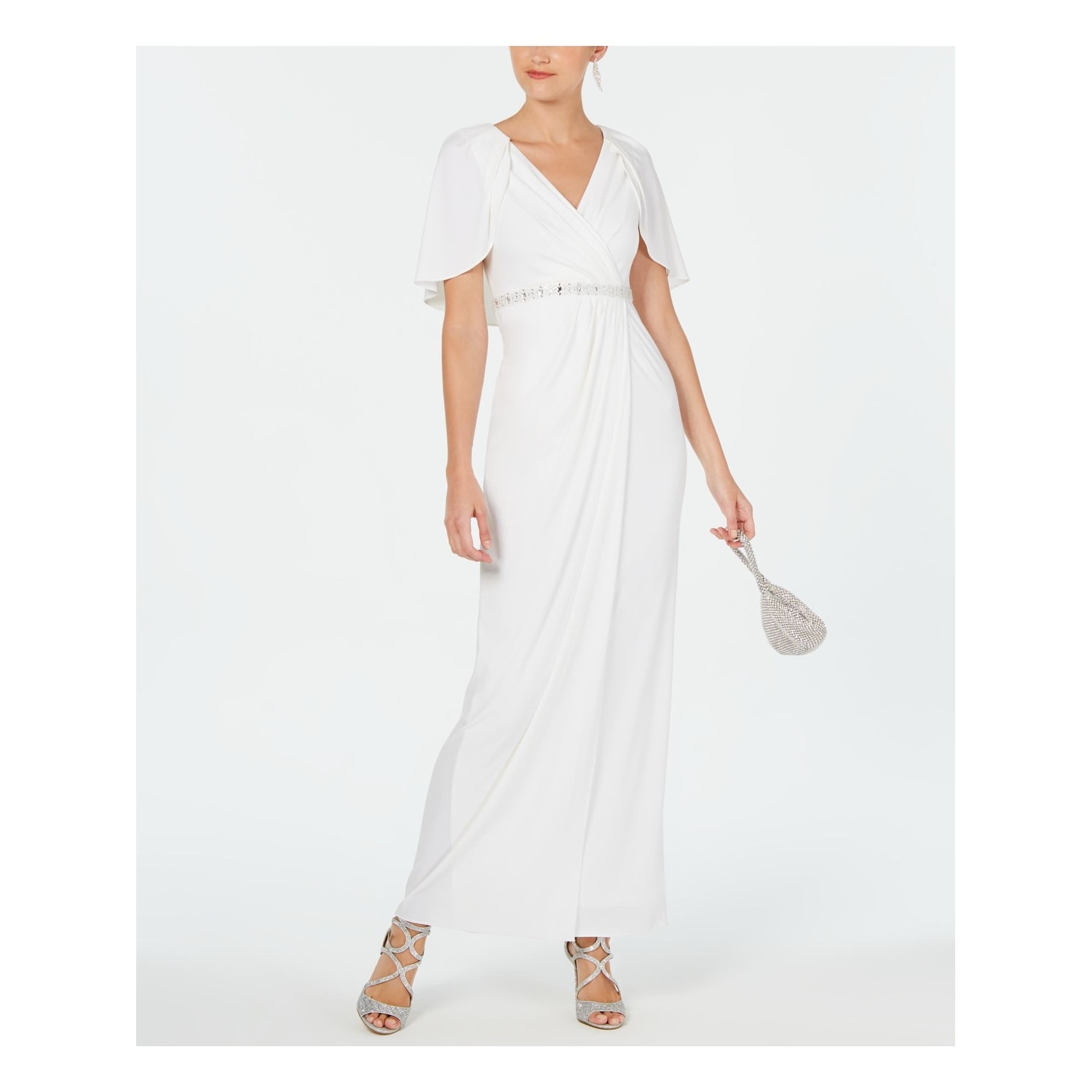 White adrianna papell dress clearance