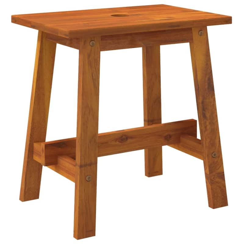 vidaXL Stool 17.7"x11.4"x17.7" Rectangular Solid Wood Acacia