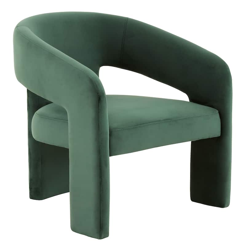 SAFAVIEH Couture Roseanna Modern Accent Chair - 28.5 IN W x 27.2 IN D x 30.7 IN H - Green