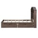 preview thumbnail 7 of 40, Wood Platform Bed with House-shaped Storage Headboard and 2 Drawers for Bedroom