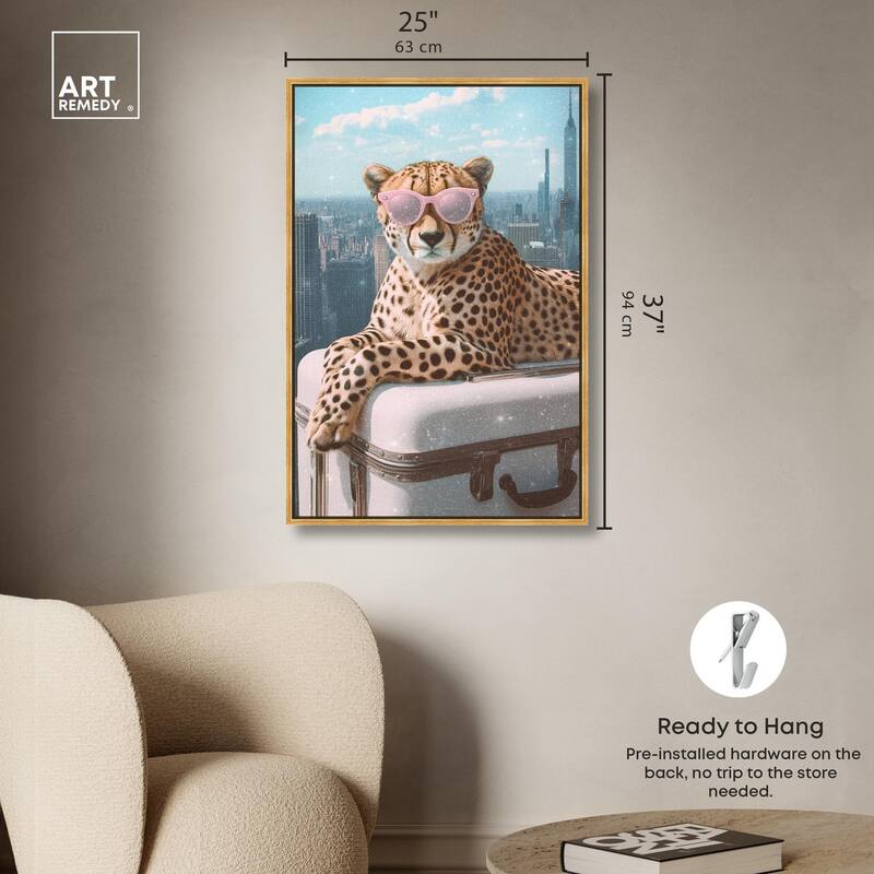 Cheetah Luggage NYC Canvas by Art Remedy