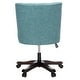preview thumbnail 5 of 9, SAFAVIEH Soho Tufted Linen Swivel Adjustable Office Chair - 25.2" x 27.2" x 33.9"