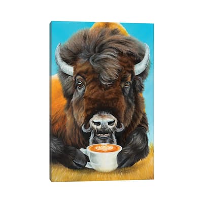 iCanvas "Bison Latte" by Holly Simental Canvas Print