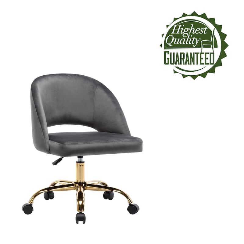 Porthos Home Naiko Velvet Upholstery Swivel Office Chair