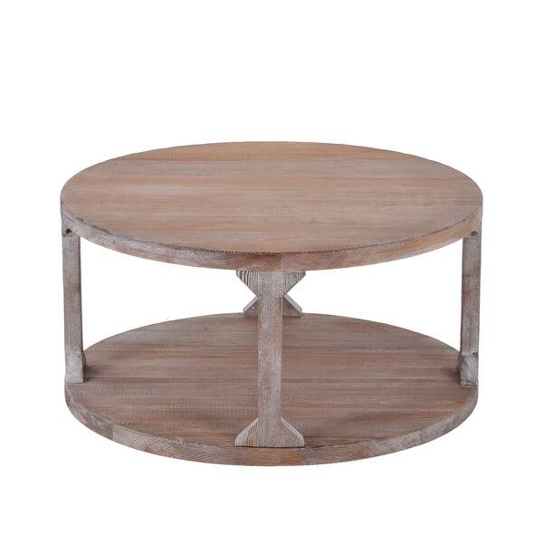 Round Coffee Table Solid Wood Mdf Table For Living Room On Sale Overstock 29204885