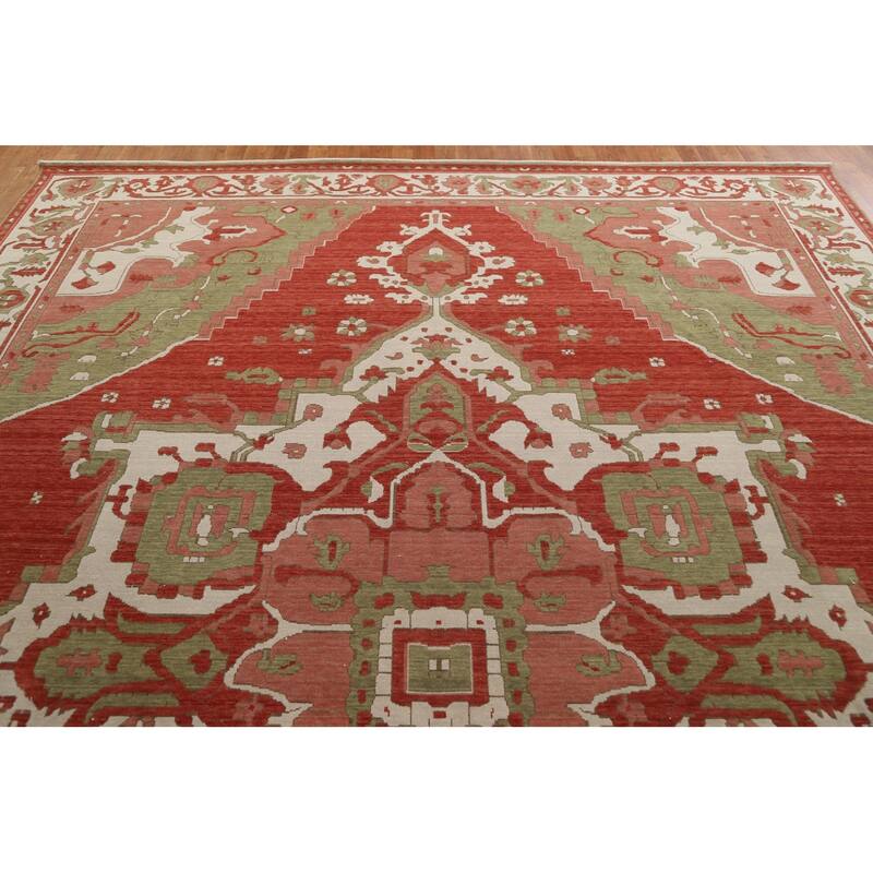 Heriz Serapi Turkish Oriental Traditional Wool Area Rug Hand-knotted - 9'9" x 13'0"