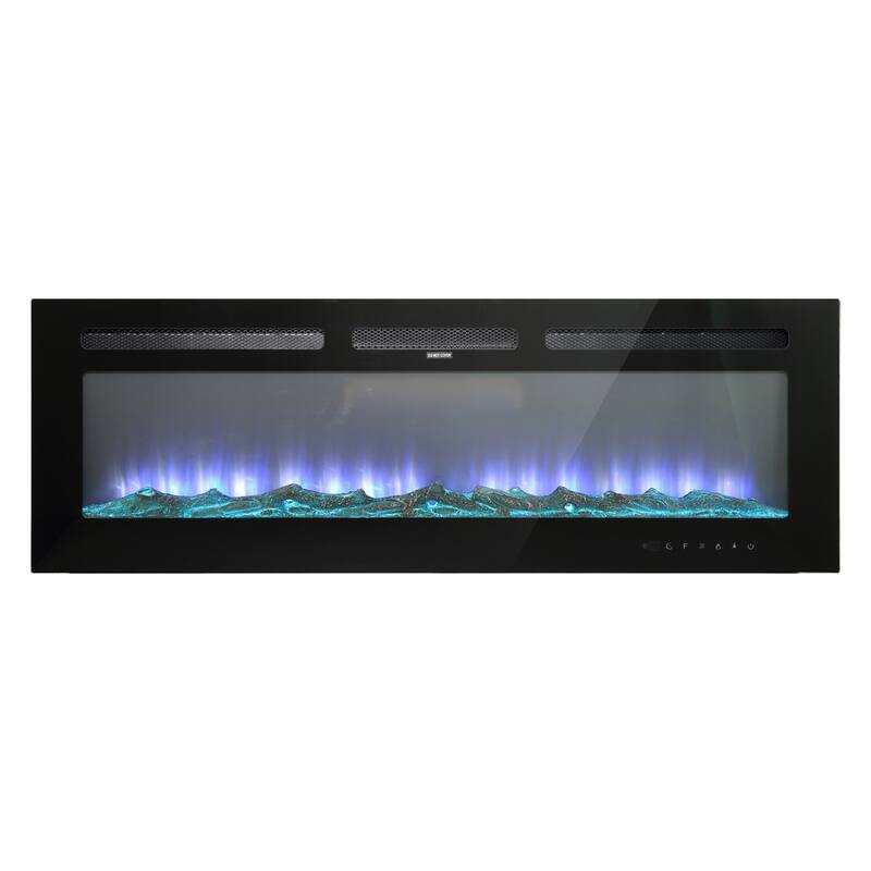 Wall Mounted Electric Fireplace Heater with 12 Flame Colors