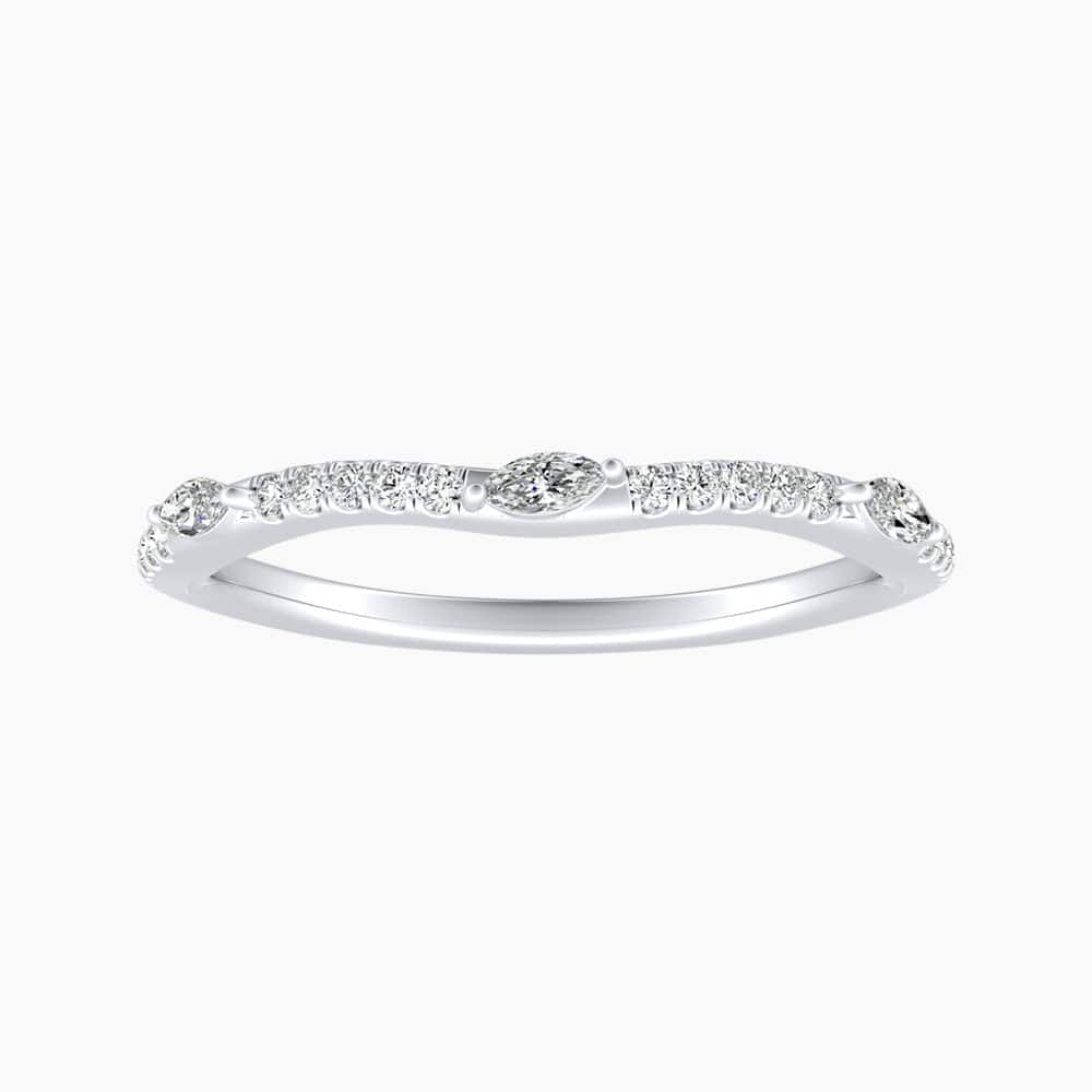 Auriya 14k Gold Lab Grown Twisted Diamond Vine Marquise Contour Ring 0.16 ct. tw. (F-G, VS)