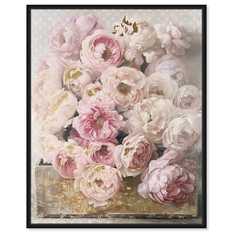Beautiful Glam Floral Case Canvas by Art Remedy - Black - 16" x 20"
