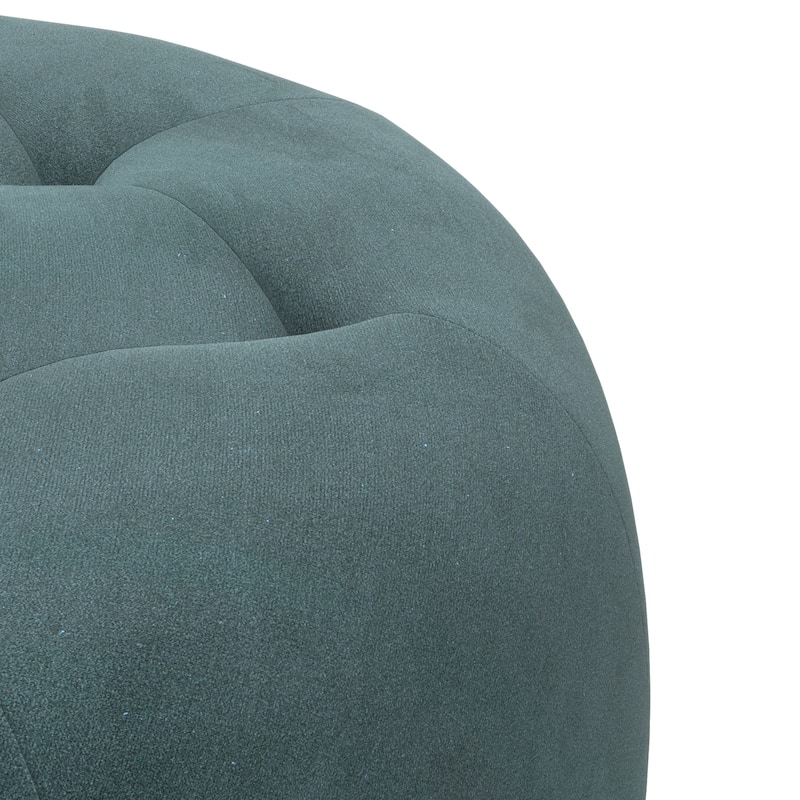 Bloomfield Round Performance Velvet Ottoman