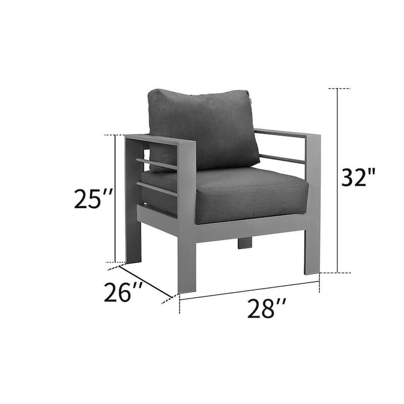 Royalcraft 2 PCS Aluminum Outdoor Armchair