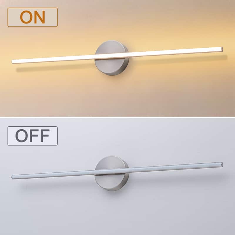 Modern 1-Light Dimmable LED Linear Bathroom Vanity Light