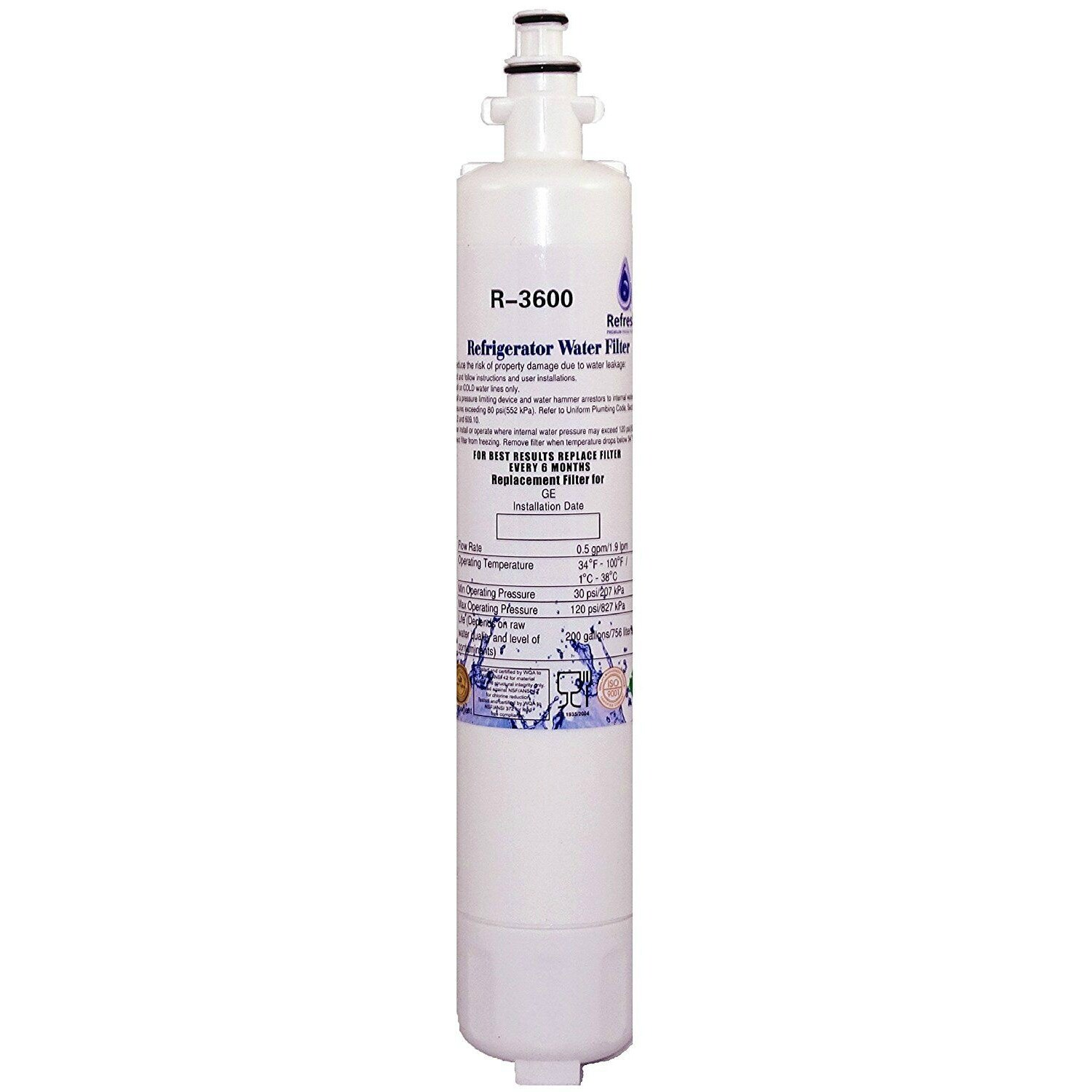 Shop Replacement Water Filter For Ge Cwe23sshss Refrigerator Water Filter By Refresh White Overstock 21457948