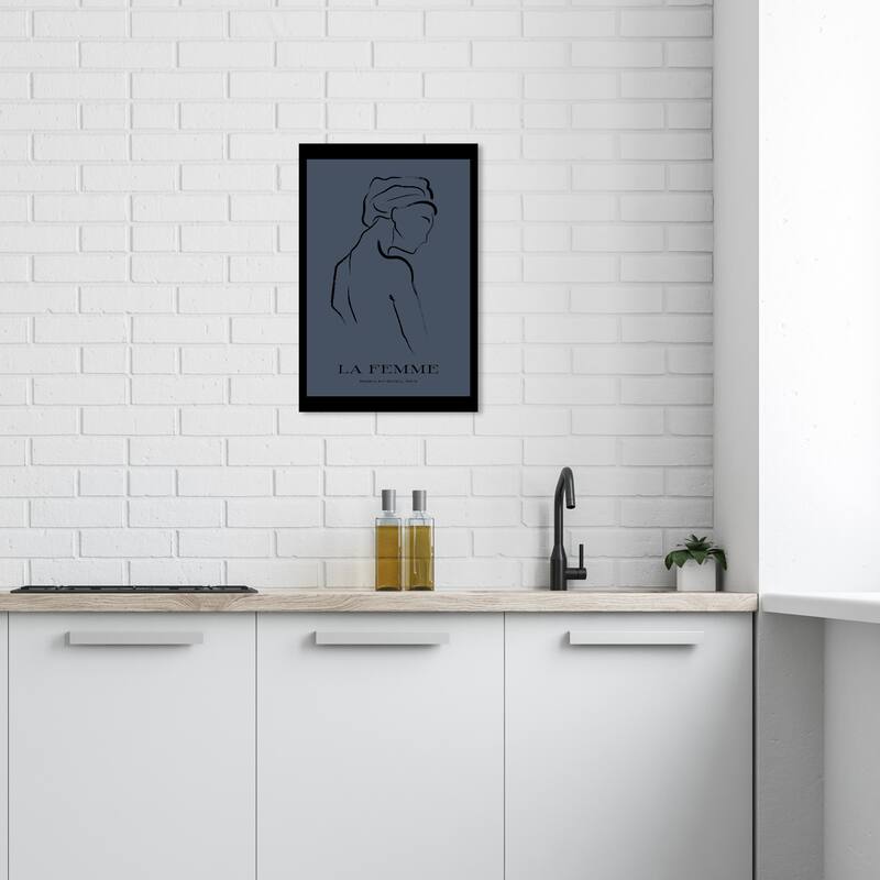 Wynwood Studio Canvas People and Portraits La Femme Paris Poster Brown and Modern & Contemporary Wall Art Canvas Print - 16 x 24