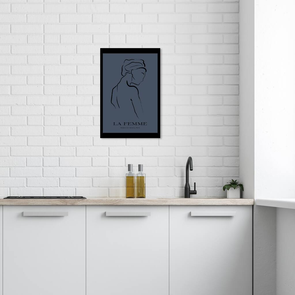 Wynwood Studio Canvas People and Portraits La Femme Paris Poster Brown and Modern & Contemporary Wall Art Canvas Print