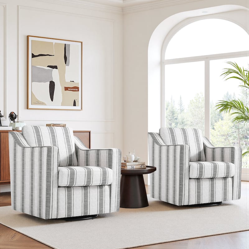 2 Set Modern Swivel Accent Arm Chair for Living Room