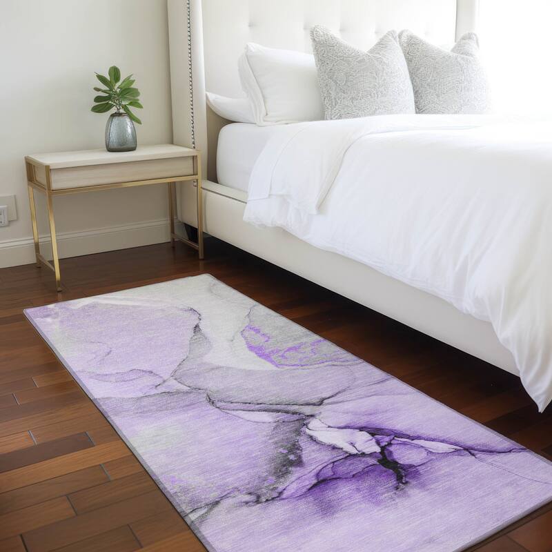 Allu Unique Abstract Weather Resistant Blended Style Outdoor Rug