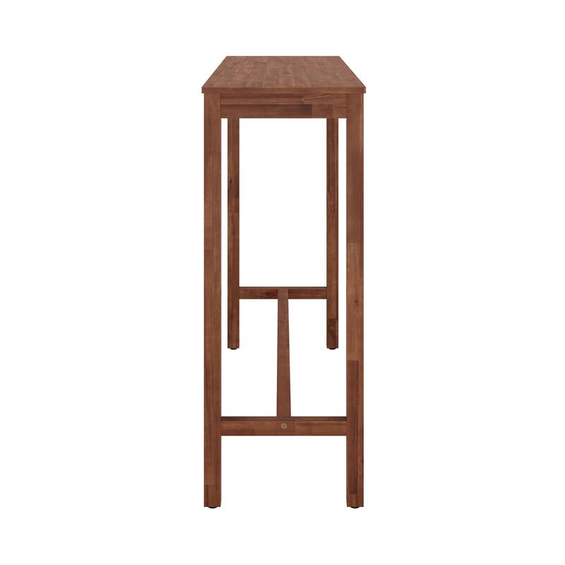 Casual 53.in/63.in Outdoor & Indoor Rectangular Patio Bar Table Wood Dining Table