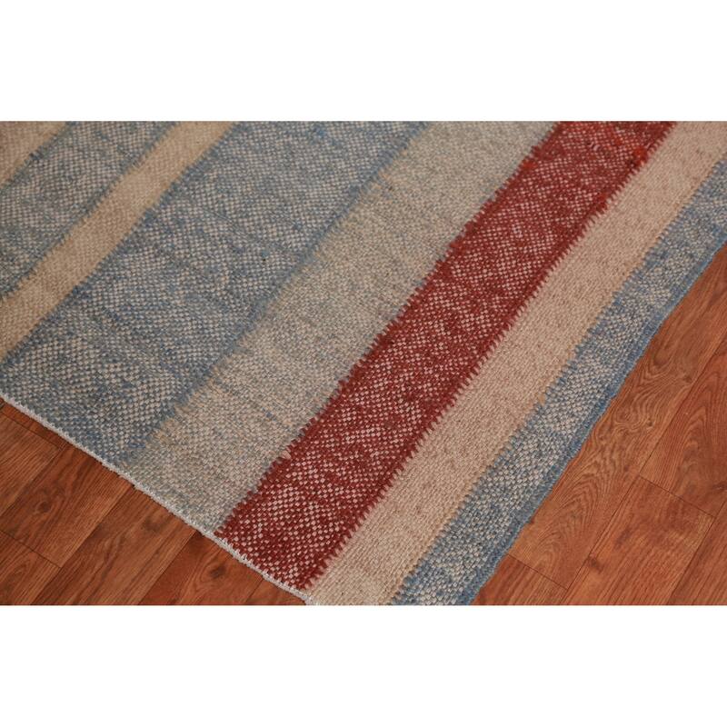 Hand Woven Oriental 100% Jute Carpet Southwestern Modern Multi-Colored Kilim Area Rug - 10' 0'' X 8' 7''