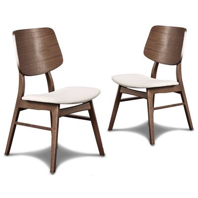 New Classic Furniture Dexter White and Walnut Dining Chairs (Set of 2)