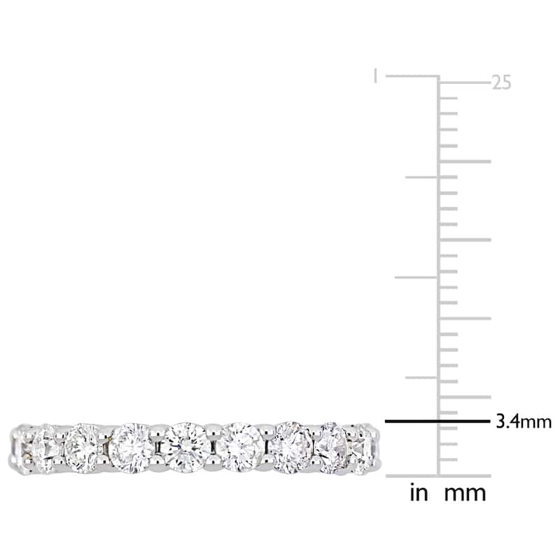 Miadora 3ct TDW Diamond Eternity Ring in 18k White Gold