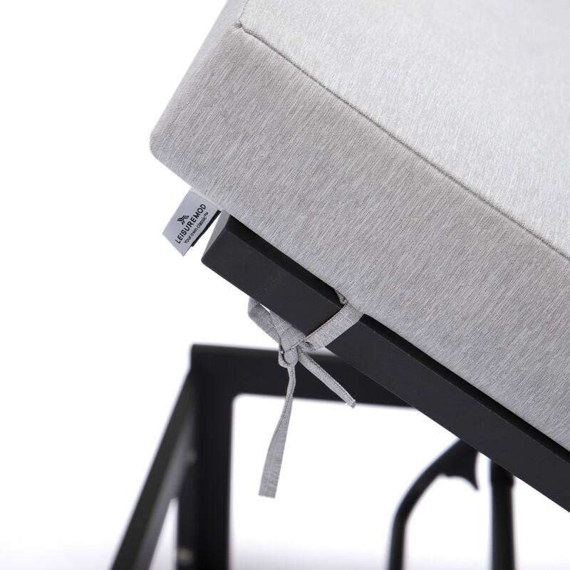 Chelsea Heavy-Duty Aluminum Outdoor Chaise Lounge with Machine-Washable Fade-Resistant Cushions, Lay-Flat Design