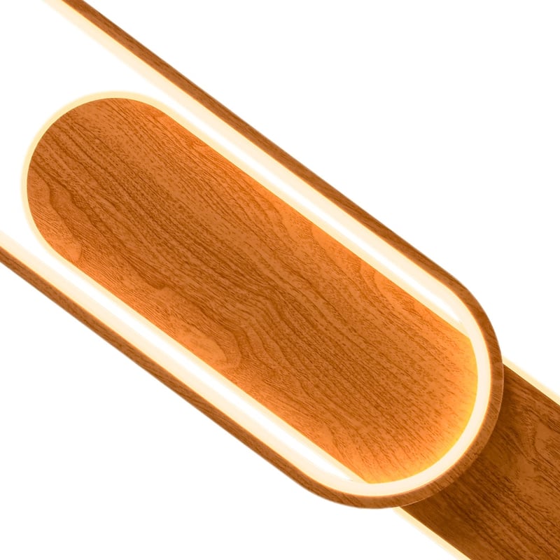 Shaker Farmhouse Linear Wood Dimmable LED Flush Mount Spotlight