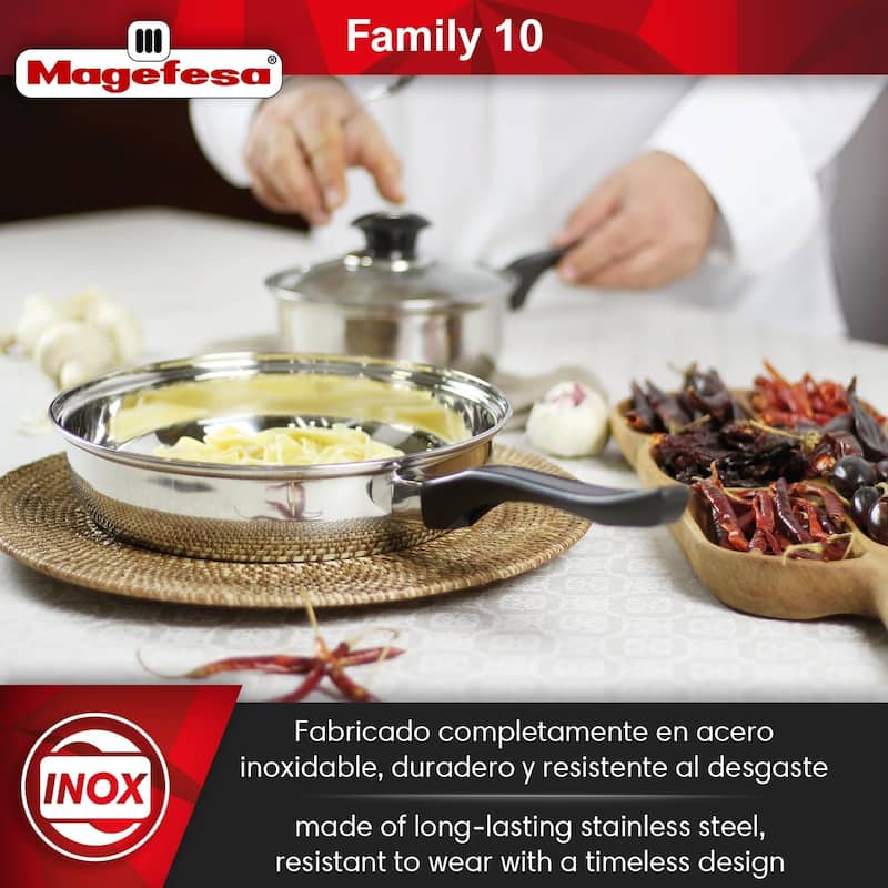 Magefesa Family 10-Piece Stainless Steel Cookware Set