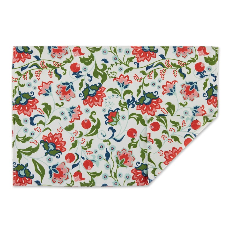 DII Garden Floral Print Outdoor Placemat (Set of 6)