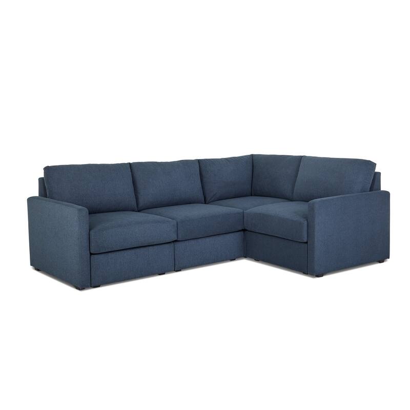 Flexsteel Fabric 4-Seat Modular Sectional in Light Tan