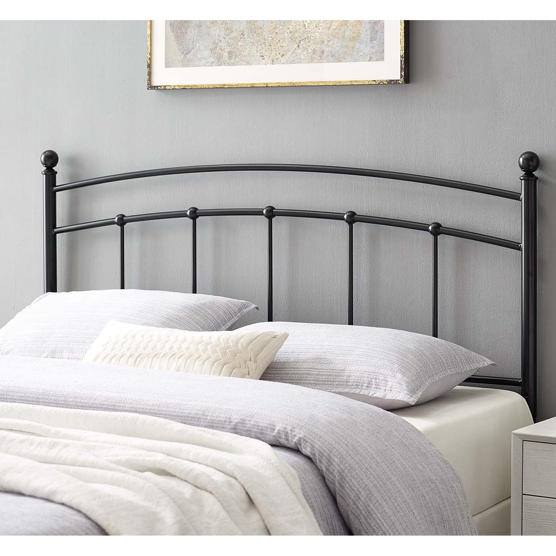 Tyler Arched King Size Black Metal Headboard - Bed Bath &amp; Beyond - 31579137