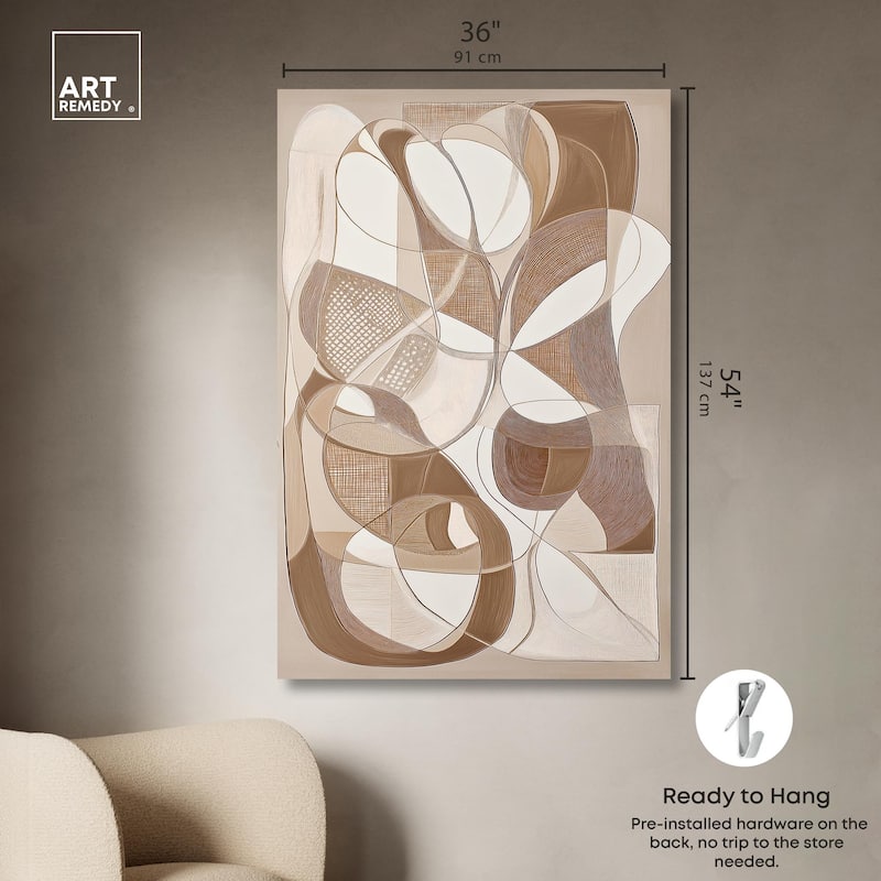 Mocha Dream Canvas by Art Remedy, Gallery Wrapped