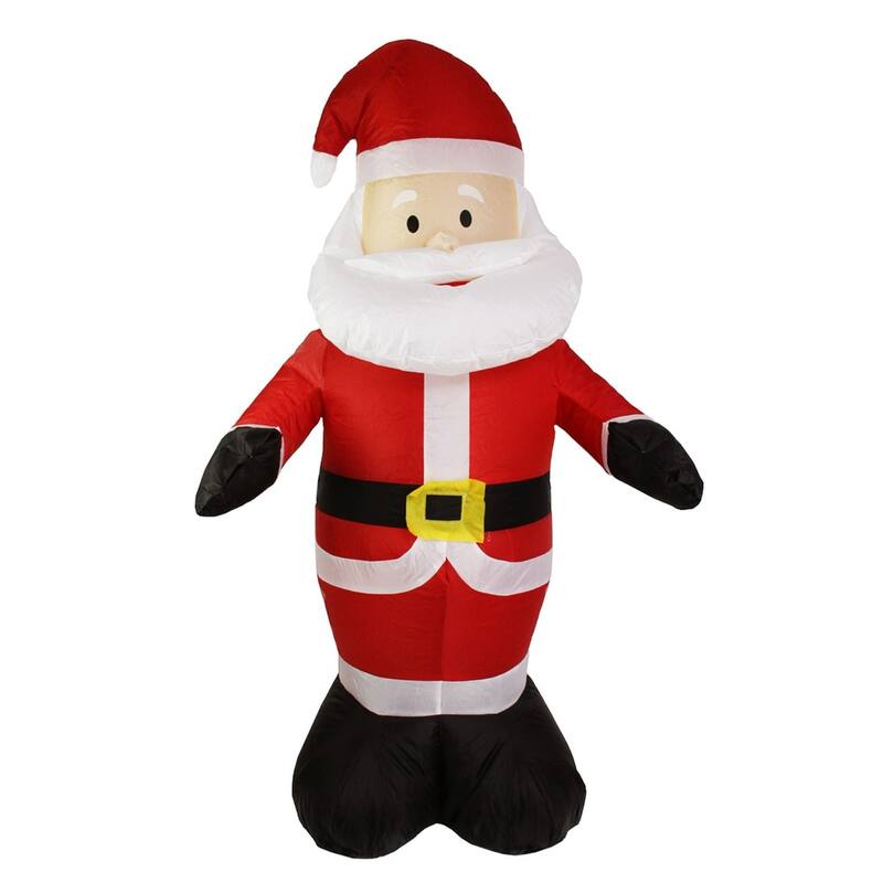 48" Red White Inflatable Santa Claus LED Christmas Outdoor Decor