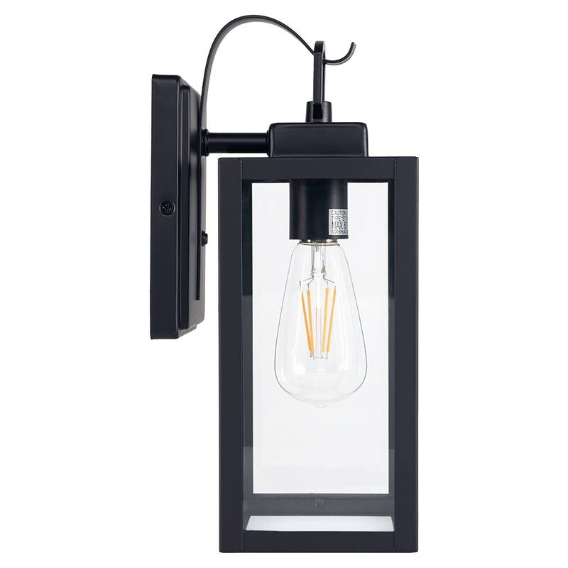 4PK-1 Light Outdoor Matte Black Wall Sconce Lantern - 5"x6.7"x13.78"