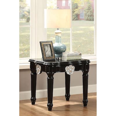Constantine Black End Table with Turned Legs