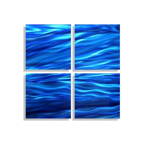 Shop Statements2000 Modern Metal Wall Art Abstract Blue Accent