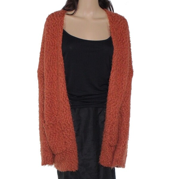 burnt orange cardigan womens