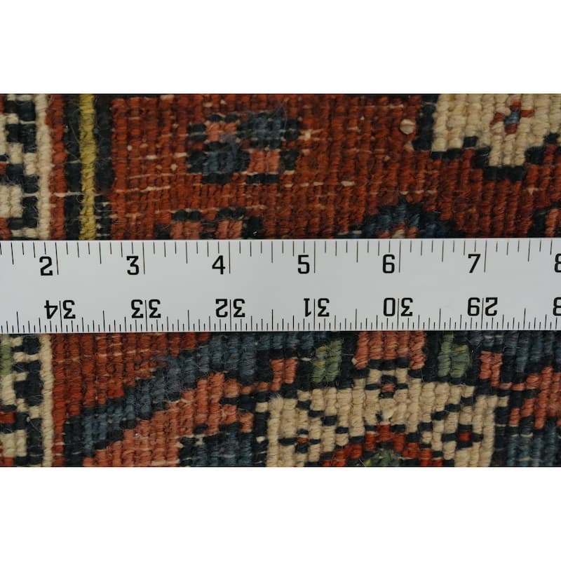 Hand Knotted Oriental 100% Wool Carpet Traditional Medallion Oranges & Rust Heriz (serapi) Area Rug - 15' 5'' X 9' 6''