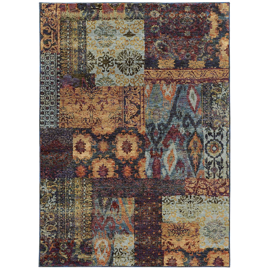 Style Haven Adalynn Patchwork Ikat Area Rug